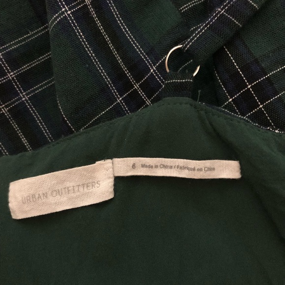 Urban Outfitters Green and Navy Plaid Dress - Picture 2 of 3
